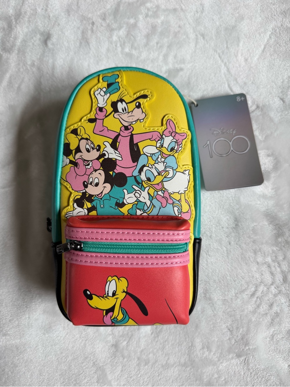 Disney LOUNGEFLY Mickey Minnie Goofy Pluto Pencil Case or Make Up Case NWT